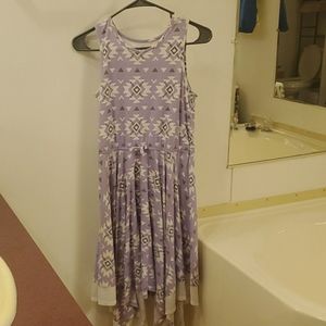Purple heart and triangle dress